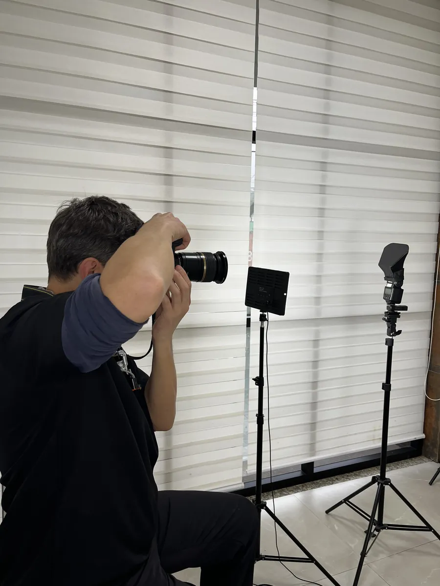 Sala de fotografia clínica em uso